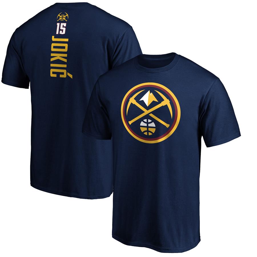 Nikola Jokic Denver Nuggets Fanatics Branded Playmaker Name & Number T-Shirt - Navy