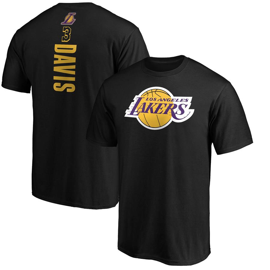 Anthony Davis Los Angeles Lakers Fanatics Branded Playmaker Name & Number Team T-Shirt - Black