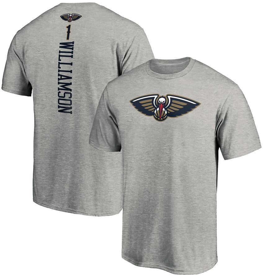 Zion Williamson New Orleans Pelicans Fanatics Branded Playmaker Name & Number Team T-Shirt - Heathered Gray