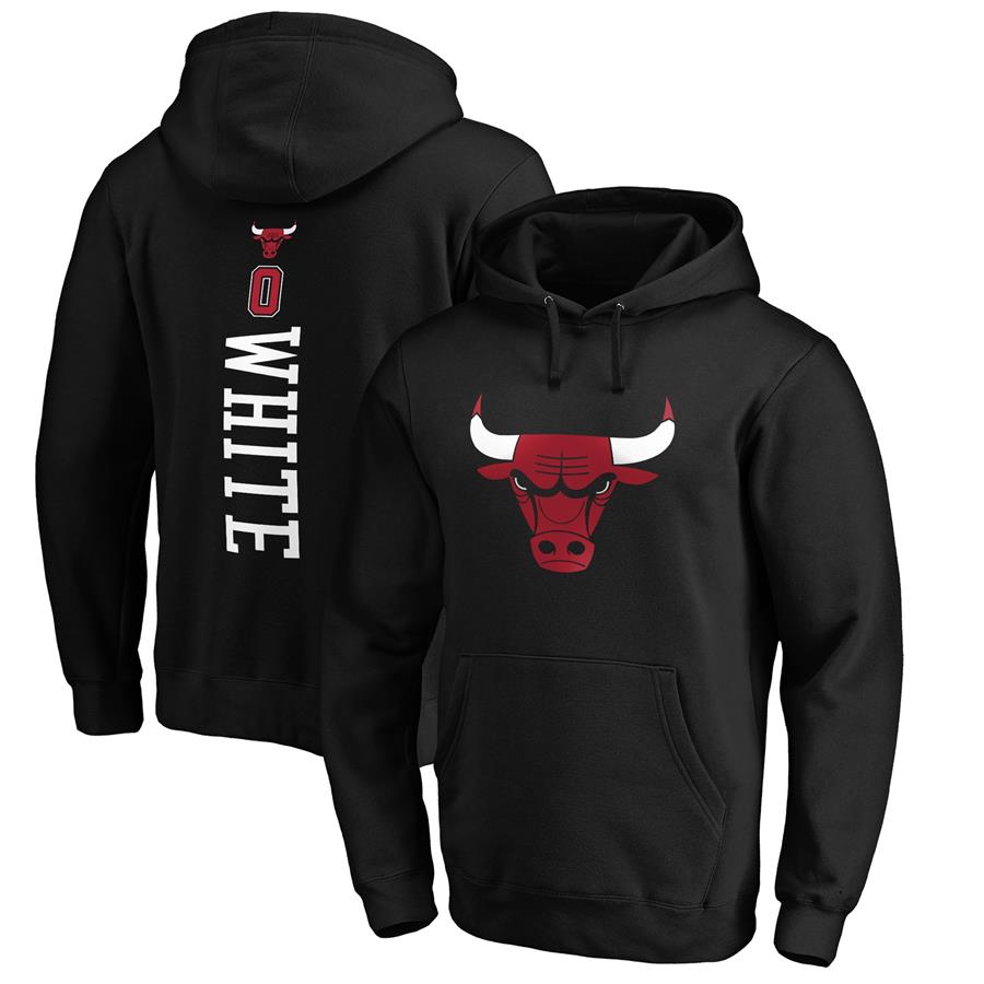 Coby White Chicago Bulls Fanatics Branded Playmaker Name & Number Pullover Hoodie - Black
