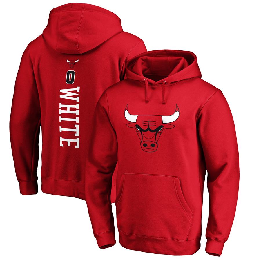 Coby White Chicago Bulls Fanatics Branded Playmaker Name & Number Pullover Hoodie - Red