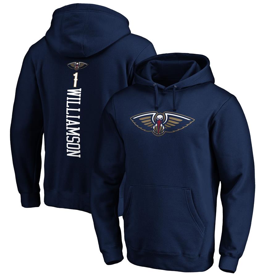 Zion Williamson New Orleans Pelicans Fanatics Branded Playmaker Name & Number Pullover Hoodie - Navy