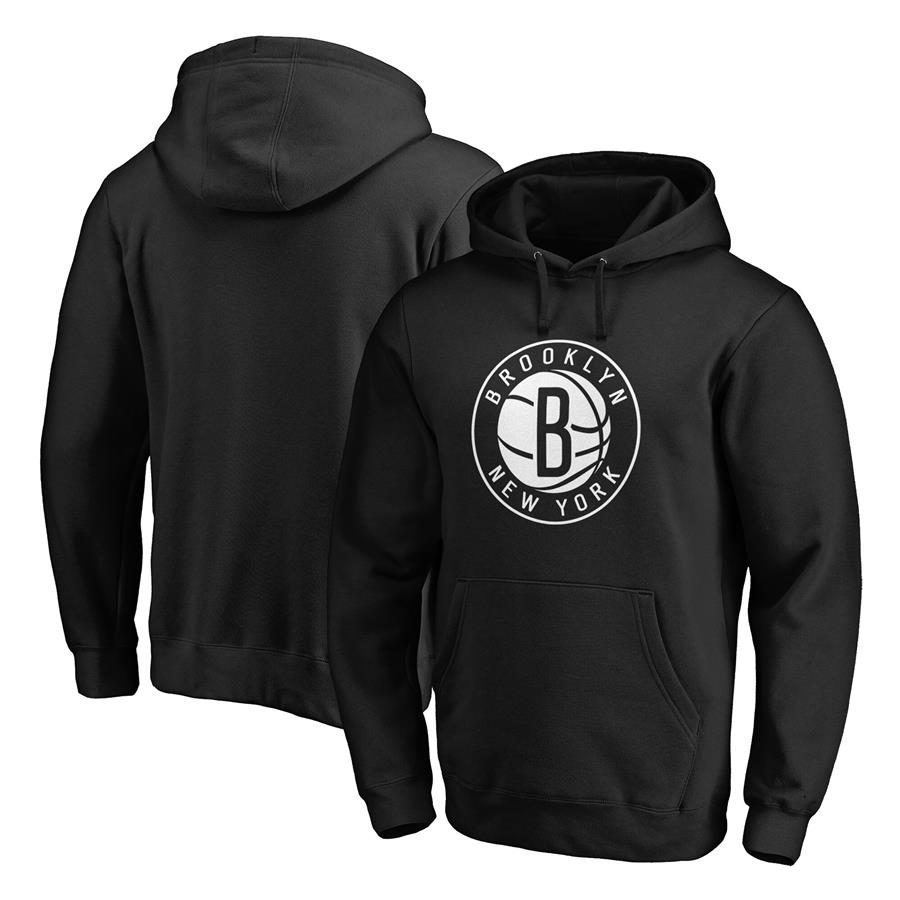 Brooklyn Nets Fanatics Branded Primary Team Logo Pullover Hoodie - Black