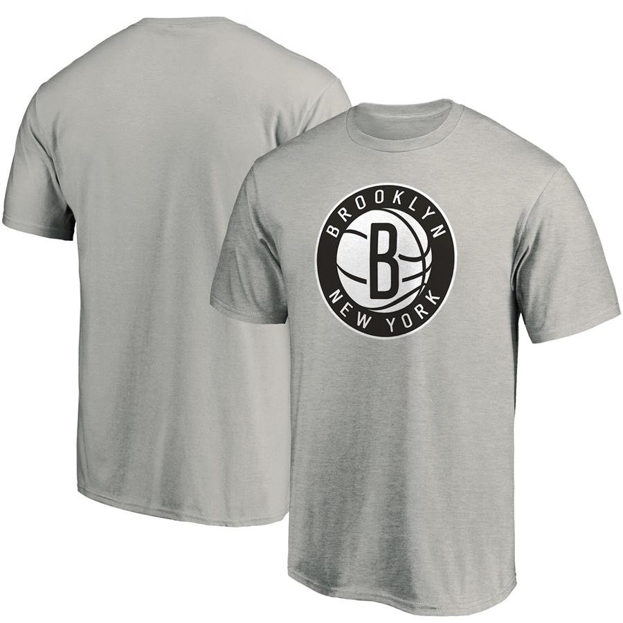 Brooklyn Nets Fanatics Branded Primary Team Logo T-Shirt - Heathered Charcoal