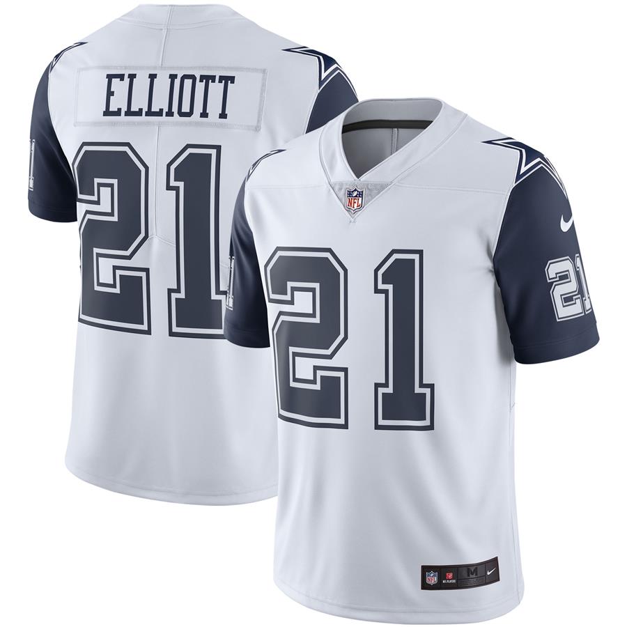Джерси Ezekiel Elliott Nike Dallas Cowboys Color Rush Vapor Limited (белый)