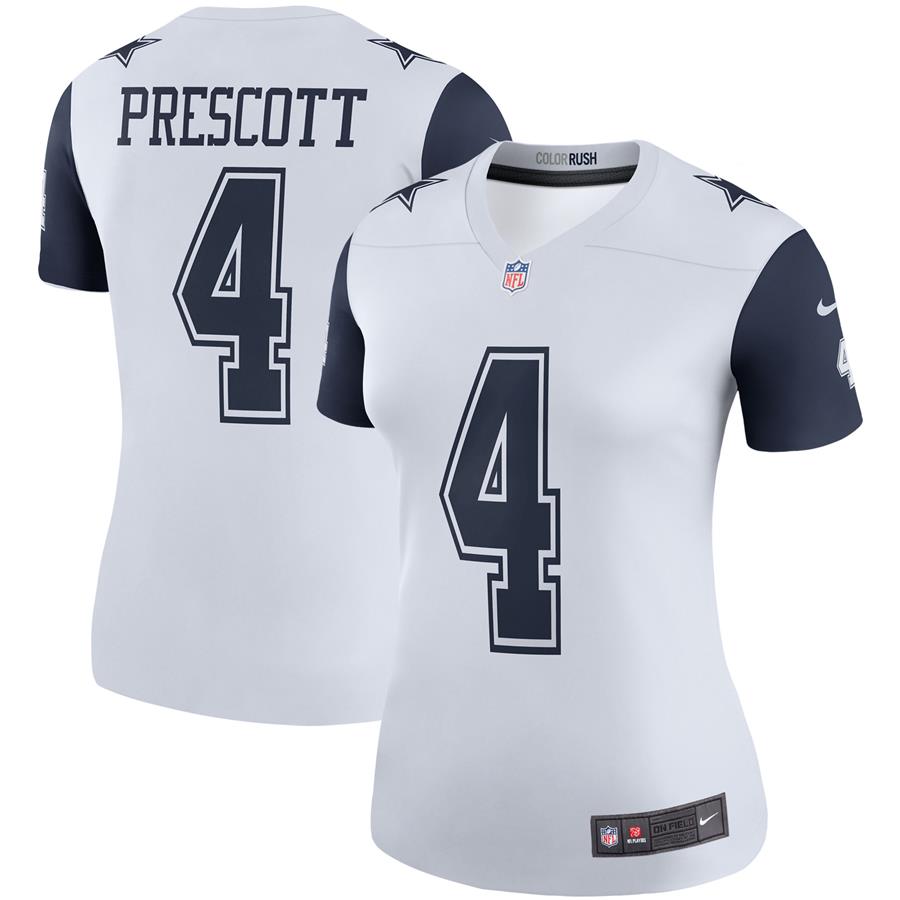 Dak Prescott Dallas Cowboys Nike Women's Color Rush Legend Player Jersey - White