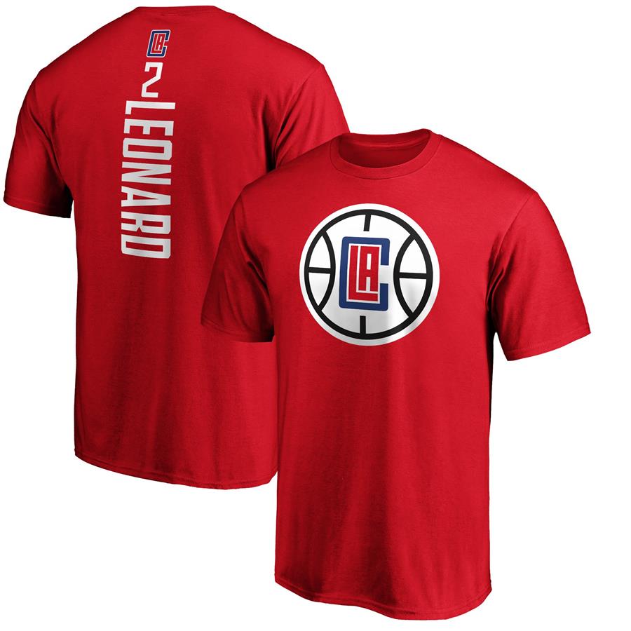 Kawhi Leonard LA Clippers Fanatics Branded Team Playmaker Name & Number T-Shirt - Red
