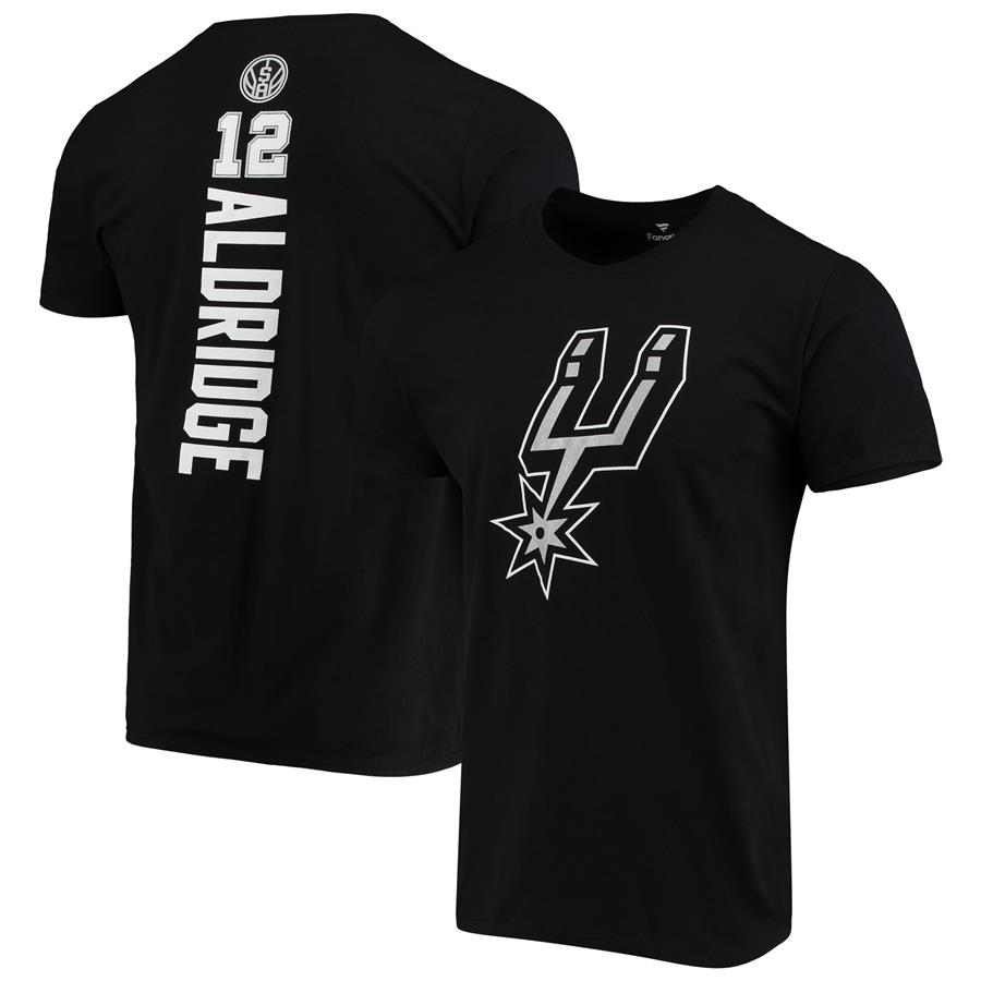 LaMarcus Aldridge San Antonio Spurs Fanatics Branded Team Playmaker Name & Number T-Shirt - Black