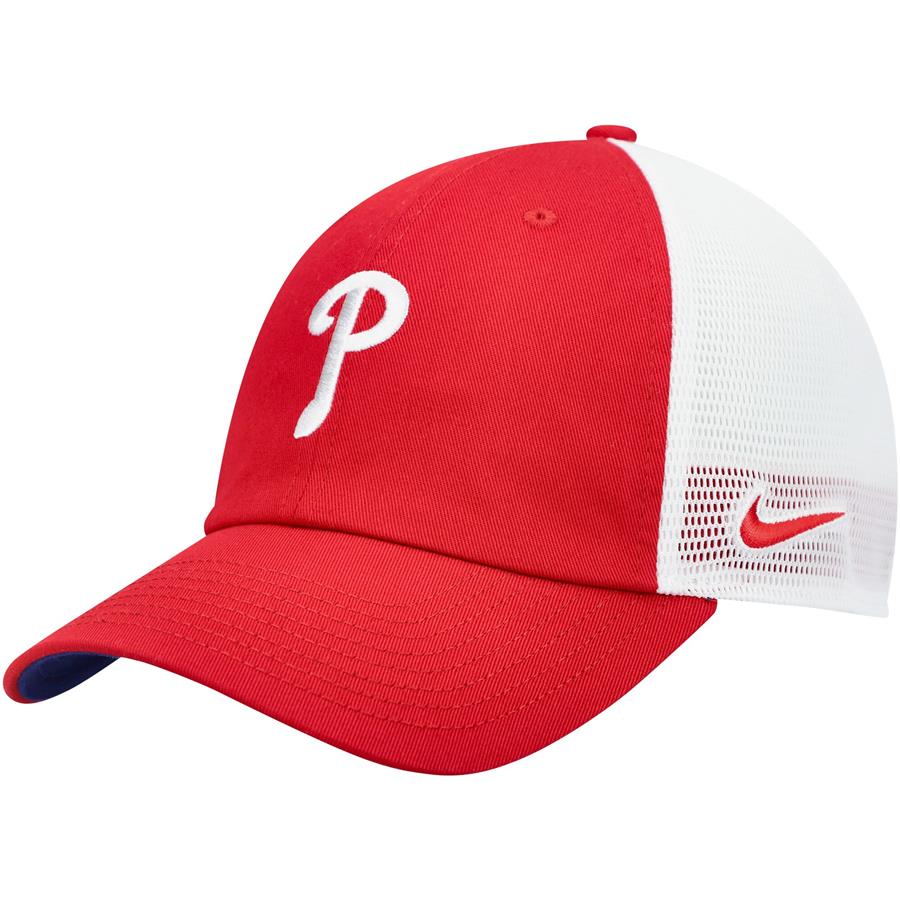 Philadelphia Phillies Nike Heritage 86 Trucker Unstructured Adjustable Hat - Red
