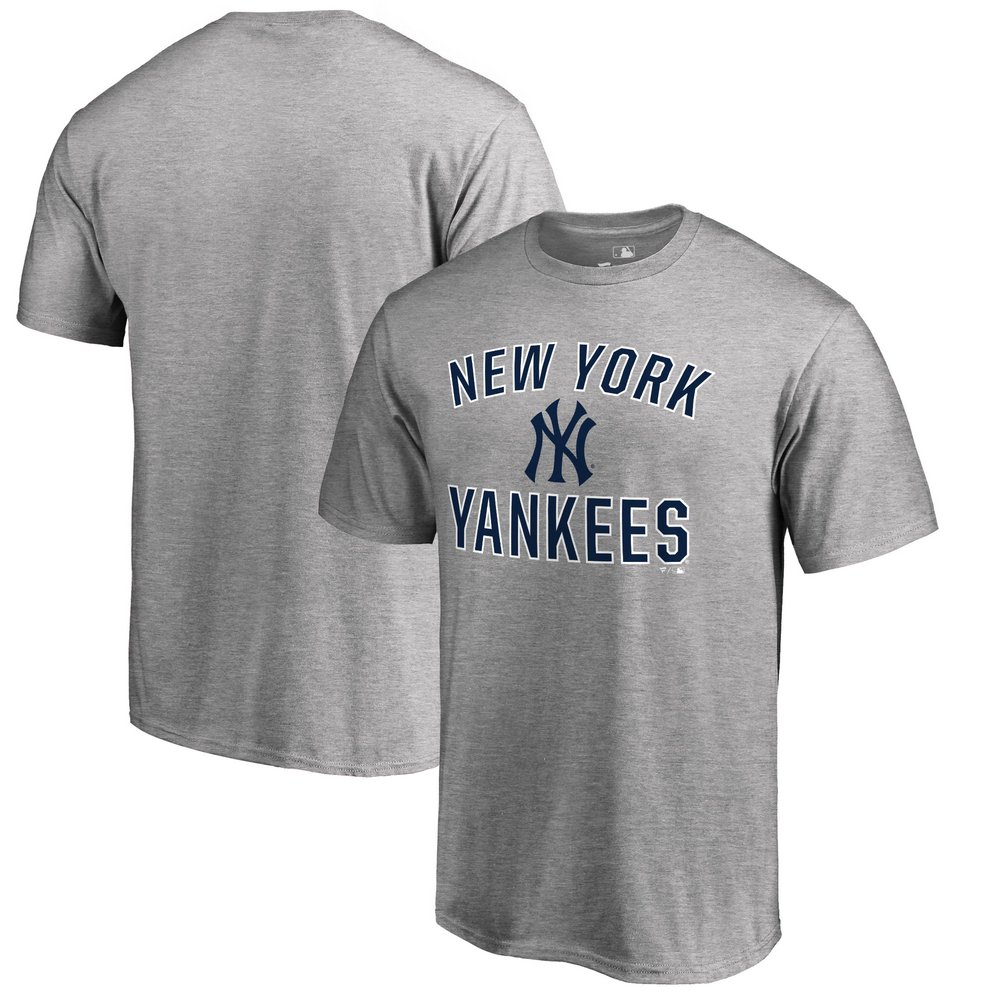 Футболка New York Yankees Fanatics Branded Victory Arch (серый меланж)