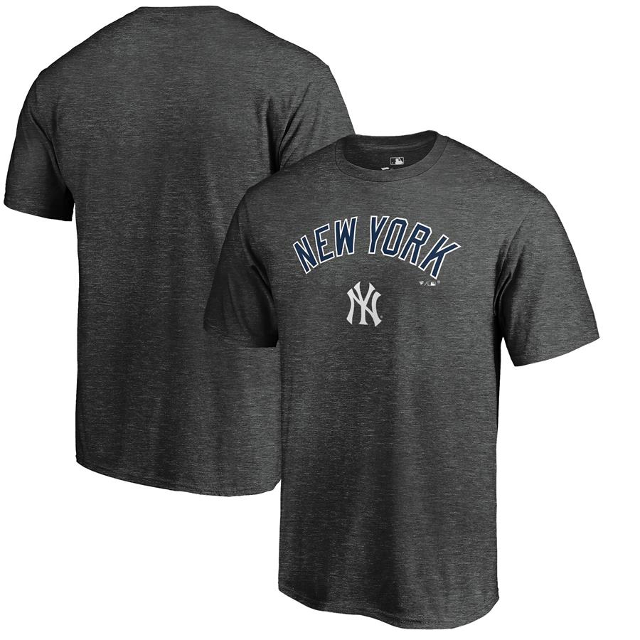 Футболка New York Yankees Fanatics Branded Team Lockup (тёмно-серый меланж)