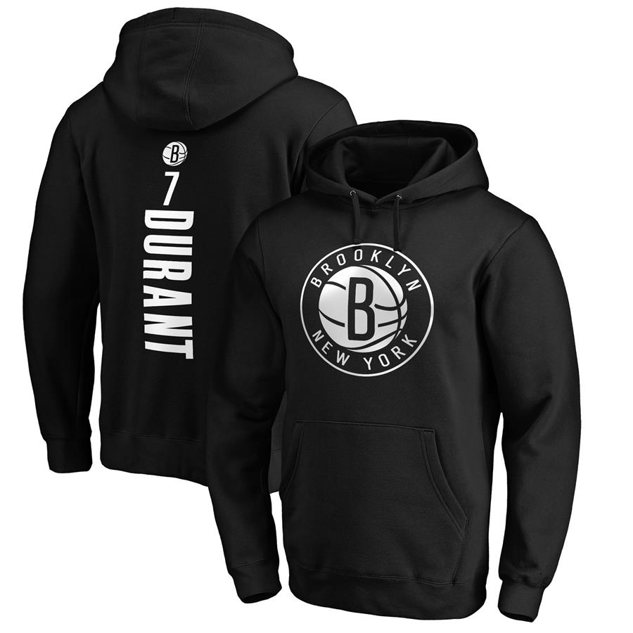 Kevin Durant Brooklyn Nets Fanatics Branded Team Playmaker Name & Number Pullover Hoodie - Black
