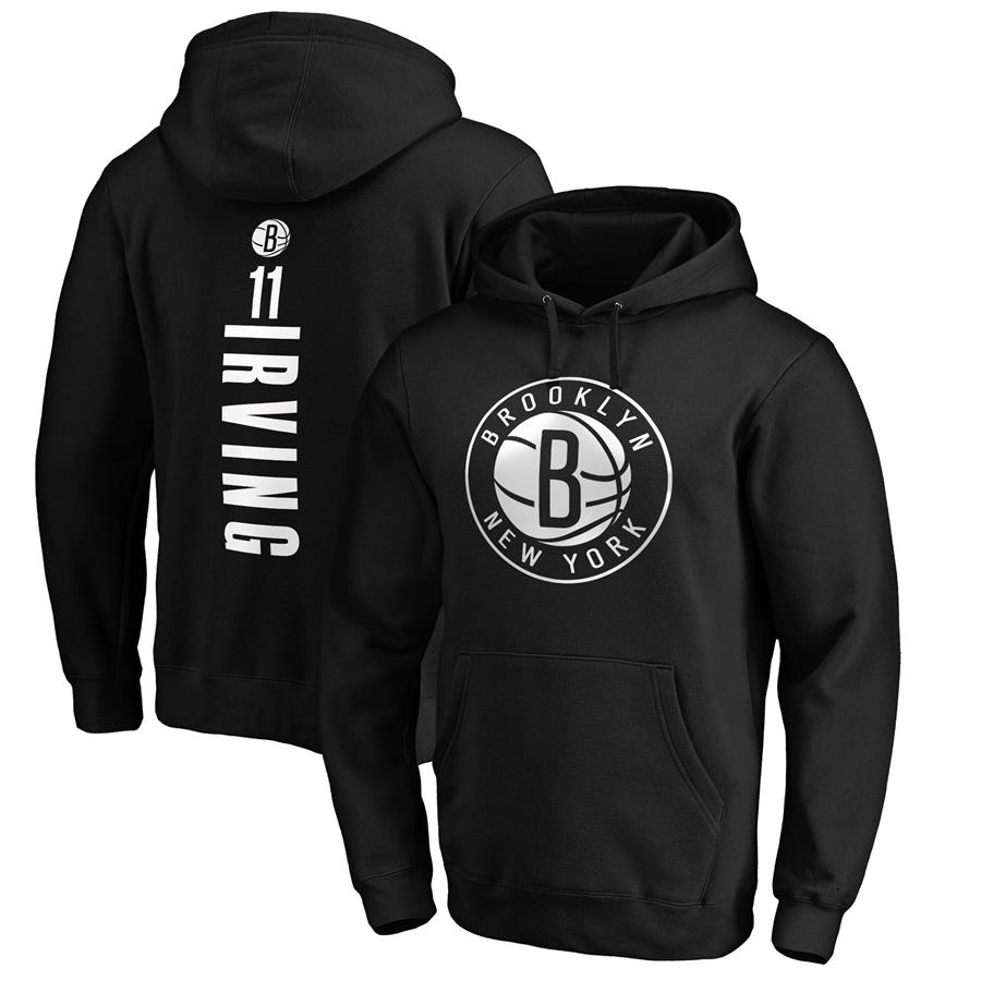 Kyrie Irving Brooklyn Nets Fanatics Branded Team Playmaker Name & Number Pullover Hoodie - Black