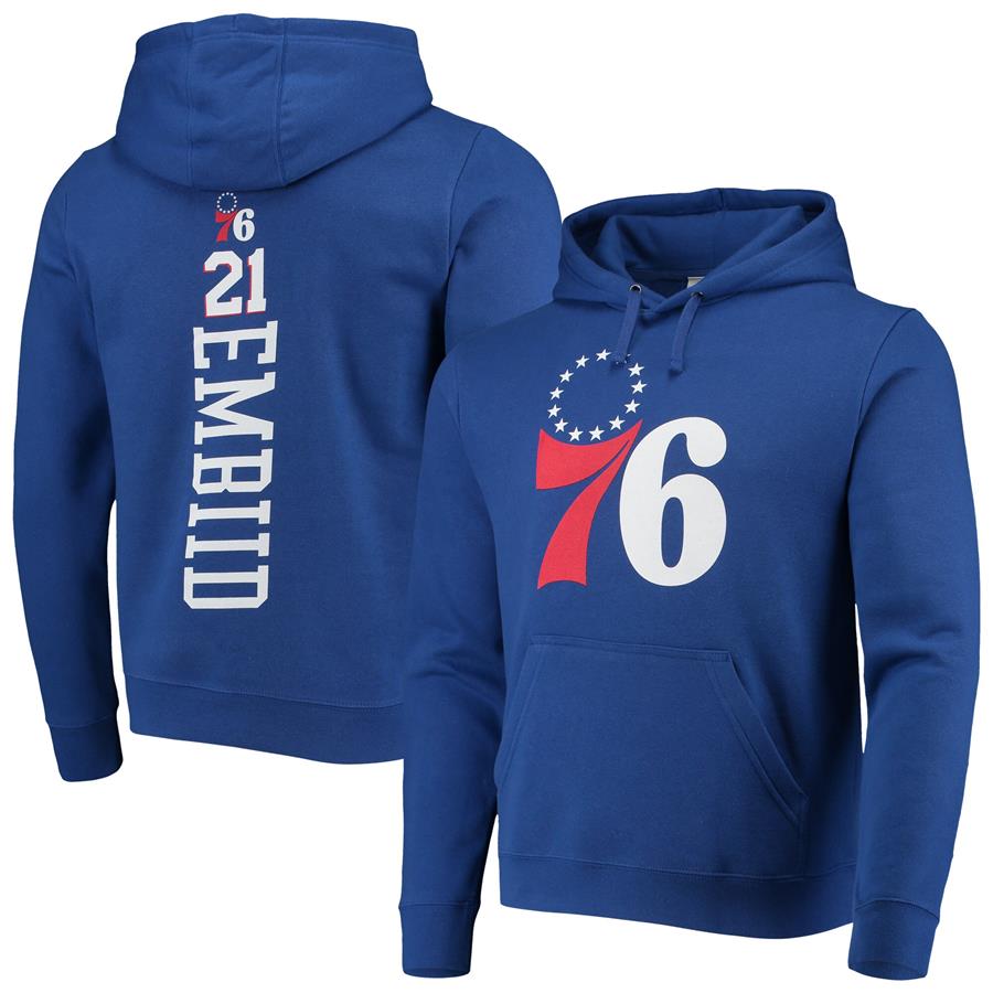 Joel Embiid Philadelphia 76ers Fanatics Branded Team Playmaker Name & Number Pullover Hoodie - Royal