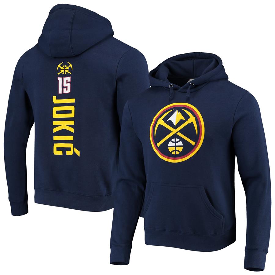 Nikola Jokic Denver Nuggets Fanatics Branded Team Playmaker Name & Number Pullover Hoodie - Navy