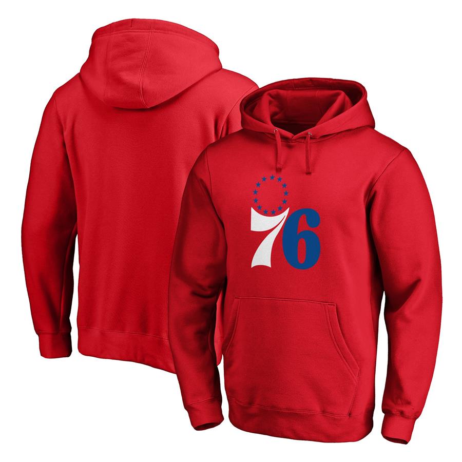 Philadelphia 76ers Fanatics Branded Primary Team Logo Pullover Hoodie - Red