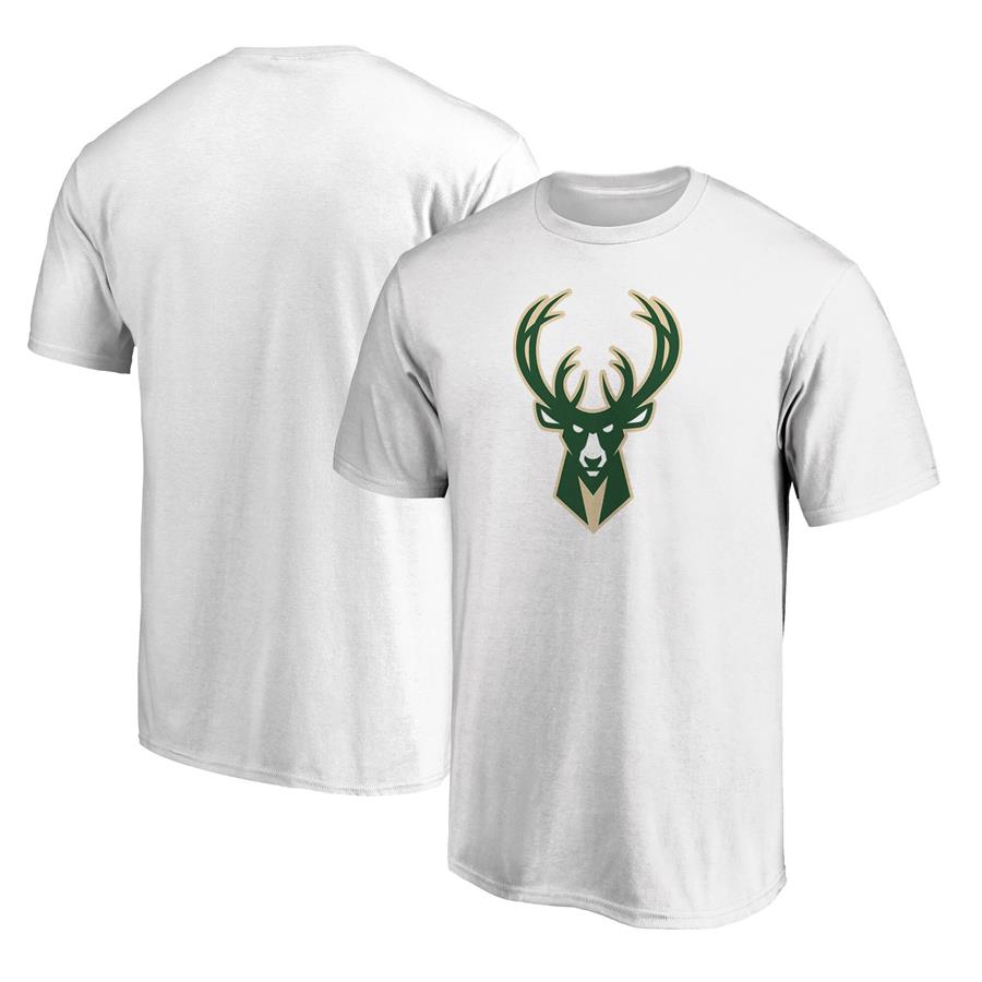Milwaukee Bucks Fanatics Branded Primary Team Logo T-Shirt - White