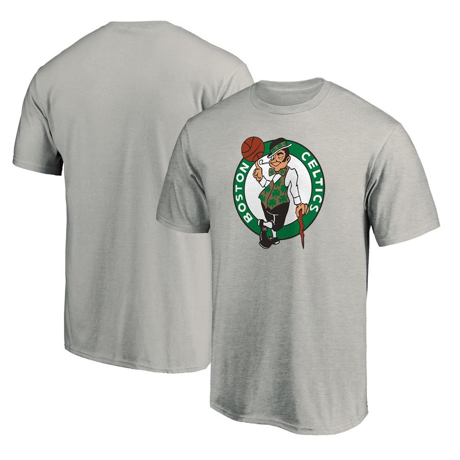 Boston Celtics Fanatics Branded Primary Team Logo T-Shirt - Heathered Gray