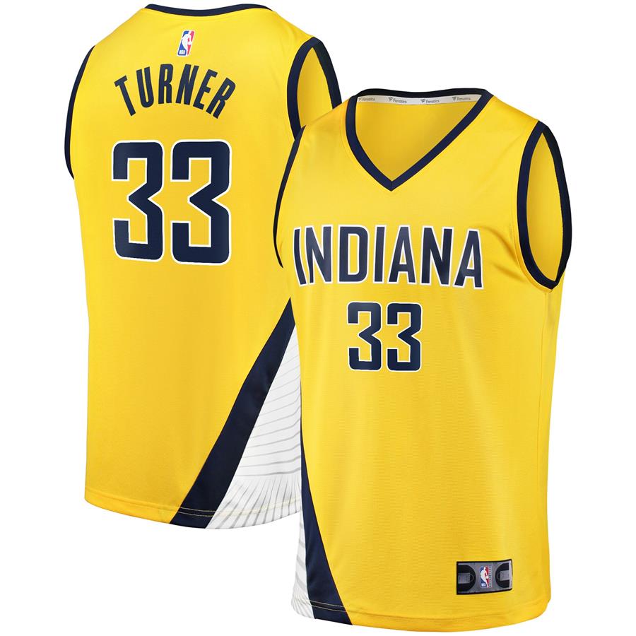 Джерси Myles Turner Indiana Pacers Fanatics Branded Fast Break Replica Statement Edition (золотистый)