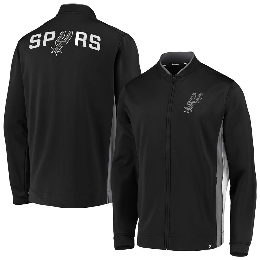 San Antonio Spurs Fanatics Branded Exclusive Mock Neck Full-Zip Jacket - Black