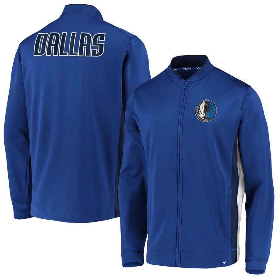 Dallas Mavericks Fanatics Branded Exclusive Mock Neck Full-Zip Jacket - Blue