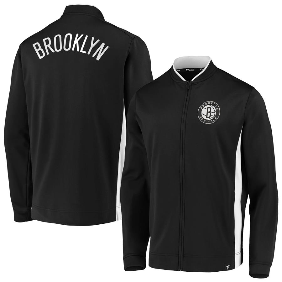Brooklyn Nets Fanatics Branded Exclusive Mock Neck Full-Zip Jacket - Black