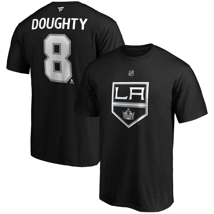 Drew Doughty Los Angeles Kings Fanatics Branded Authentic Stack Name & Number Team T-Shirt - Black