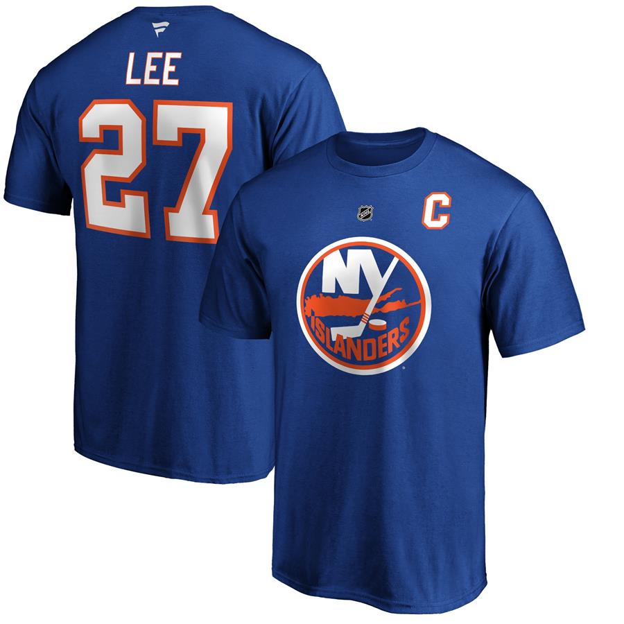 Anders Lee New York Islanders Fanatics Branded Authentic Stack Player Name & Number T-Shirt - Royal