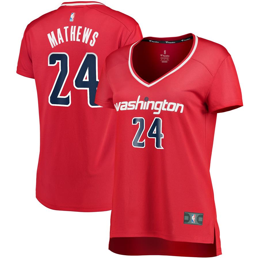 Garrison Mathews Washington Wizards Fanatics Branded Women's Fast Break Player Jersey - Icon Edition - Red