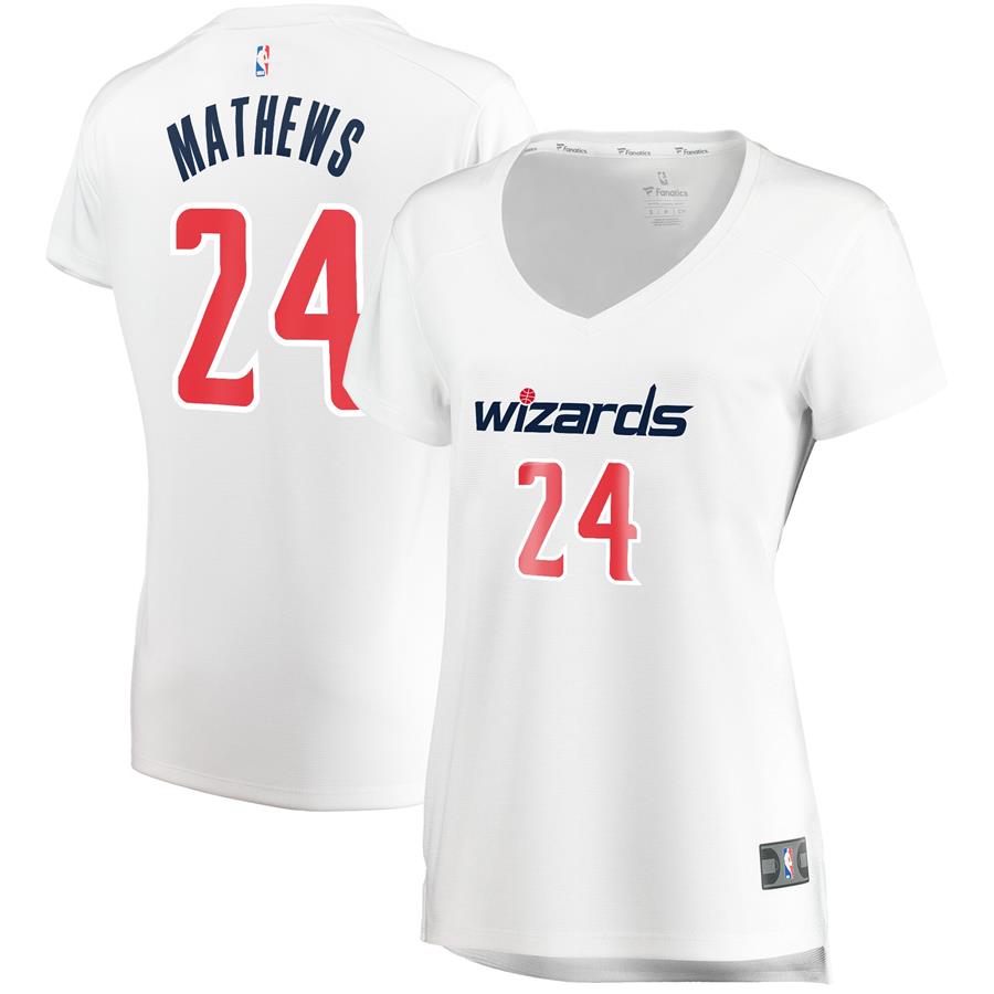 Garrison Mathews Washington Wizards Fanatics Branded Women's Fast Break Player Jersey - Association Edition - White