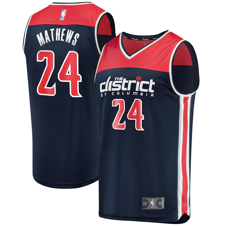Garrison Mathews Washington Wizards Fanatics Branded Fast Break Player Jersey - Statement Edition - Navy