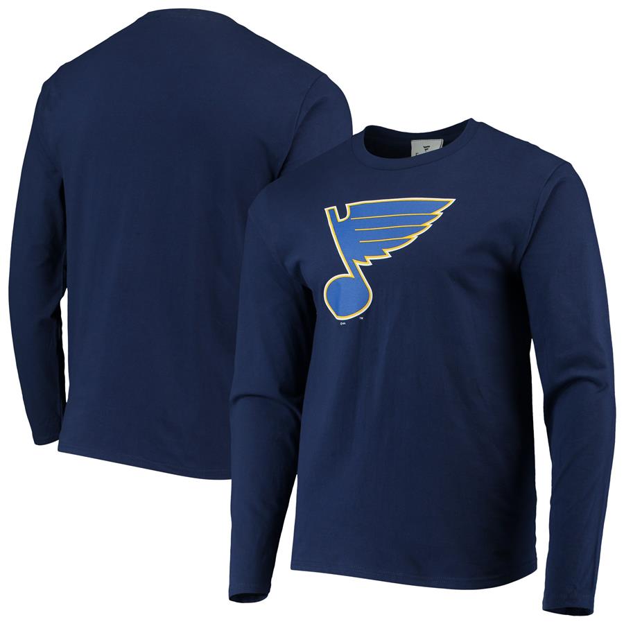 St. Louis Blues Fanatics Branded Primary Logo Long Sleeve T-Shirt - Navy