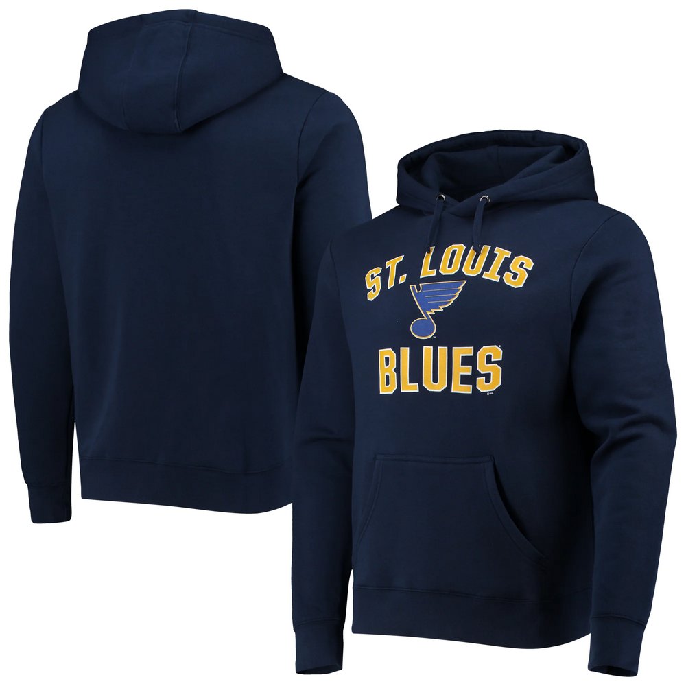 St. Louis Blues Fanatics Branded Victory Arch Pullover Hoodie - Navy
