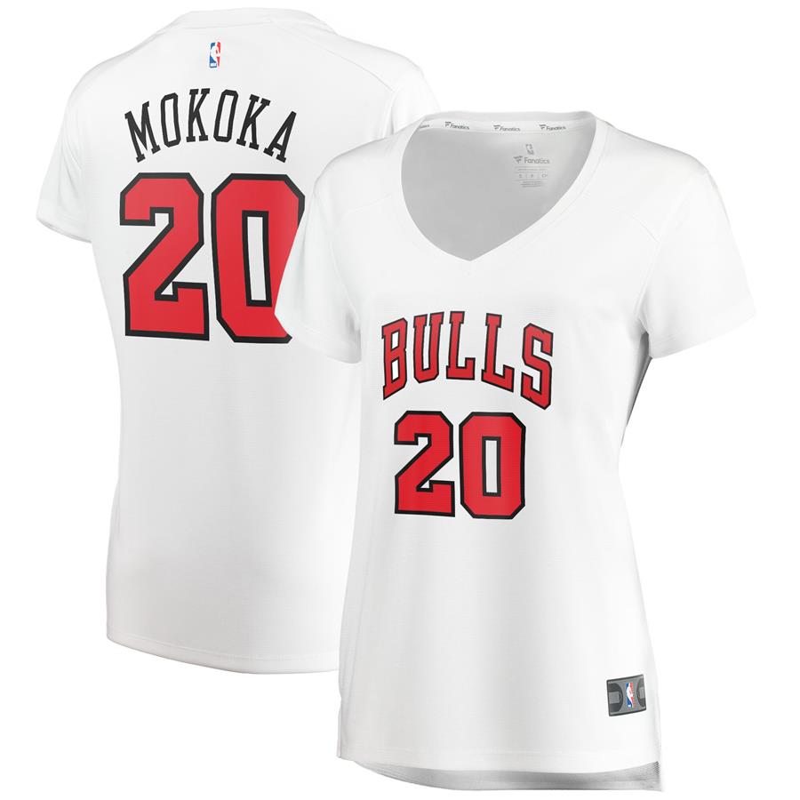 Adam Mokoka Chicago Bulls Fanatics Branded Women's Fast Break Player Jersey - Association Edition - White