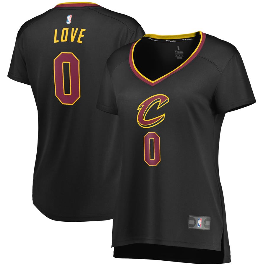 Kevin Love Cleveland Cavaliers Fanatics Branded Women's Fast Break Replica Player Jersey - Statement Edition - Black