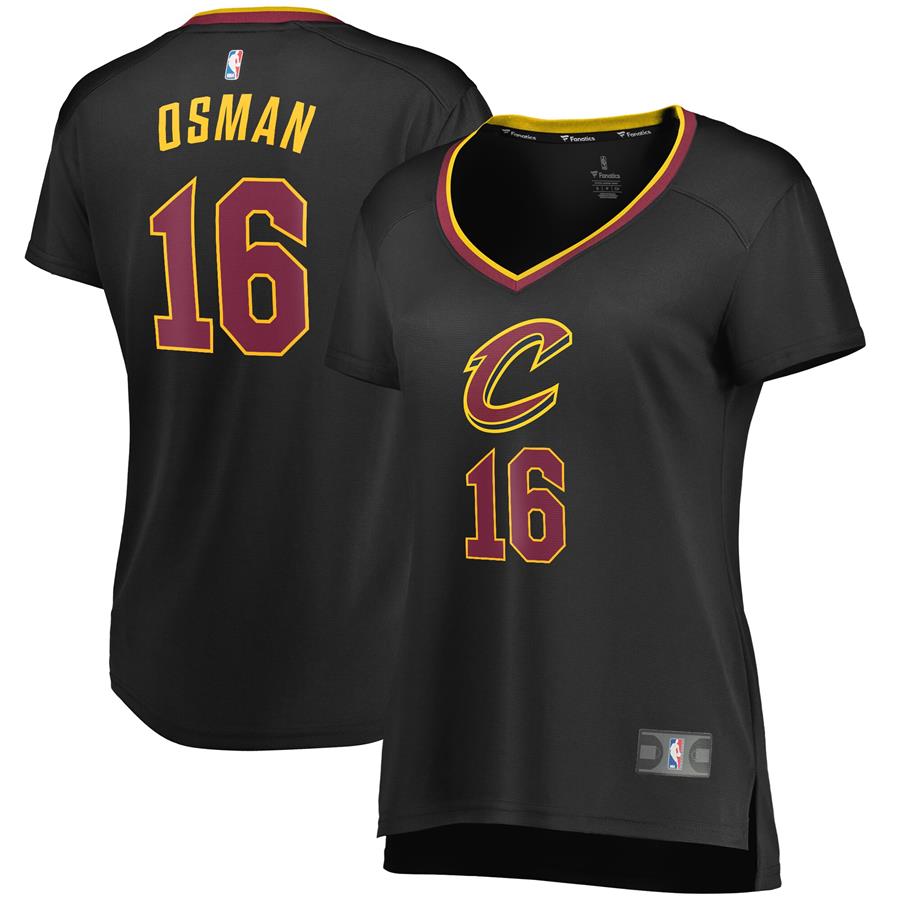 Cedi Osman Cleveland Cavaliers Fanatics Branded Women's Fast Break Replica Player Jersey - Statement Edition - Black