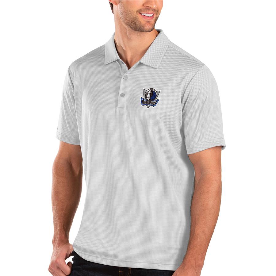 Dallas Mavericks Antigua Balance Polo - White