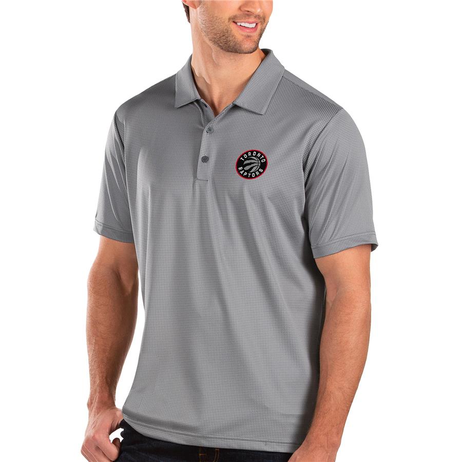 Toronto Raptors Antigua Balance Polo - Charcoal