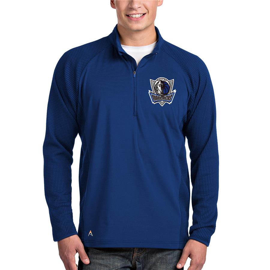 Dallas Mavericks Antigua Sonar Quarter-Zip Pullover Jacket - Royal