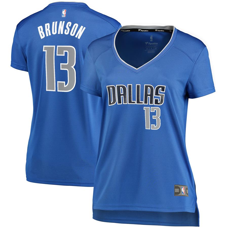 Jalen Brunson Dallas Mavericks Fanatics Branded Women's Fast Break Player Replica Jersey - Icon Edition - Blue