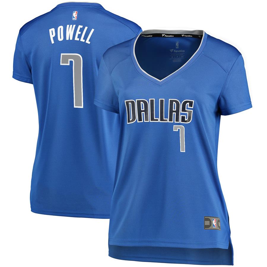 Dwight Powell Dallas Mavericks Fanatics Branded Women's Fast Break Player Replica Jersey - Icon Edition - Blue