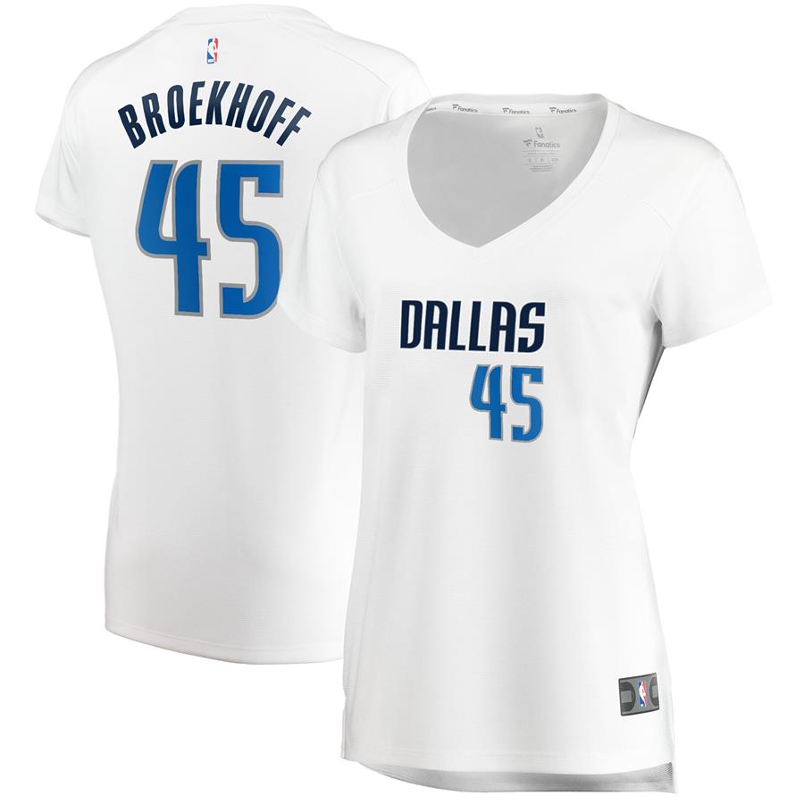 Ryan Broekhoff Dallas Mavericks Fanatics Branded Women's Fast Break Player Replica Jersey - Association Edition - White