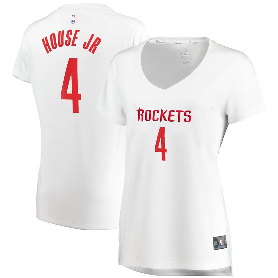 Danuel House Jr. Houston Rockets Fanatics Branded Women's Fast Break Player Replica Jersey - Association Edition - White