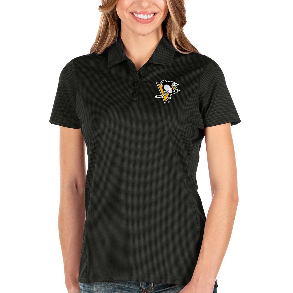 Pittsburgh Penguins Antigua Women's Balance Polo - Black