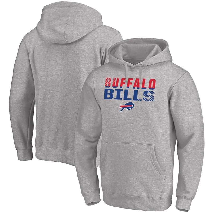 Buffalo Bills Fanatics Branded Fade Out Pullover Hoodie - Heathered Gray