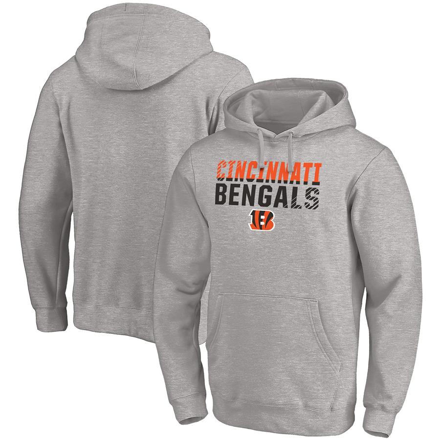 Cincinnati Bengals Fanatics Branded Fade Out Pullover Hoodie - Heathered Gray