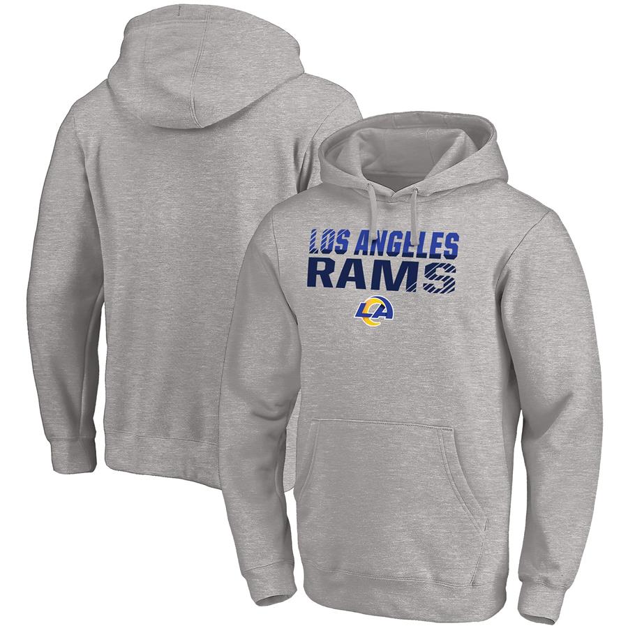 Los Angeles Rams Fanatics Branded Fade Out Pullover Hoodie - Heathered Gray