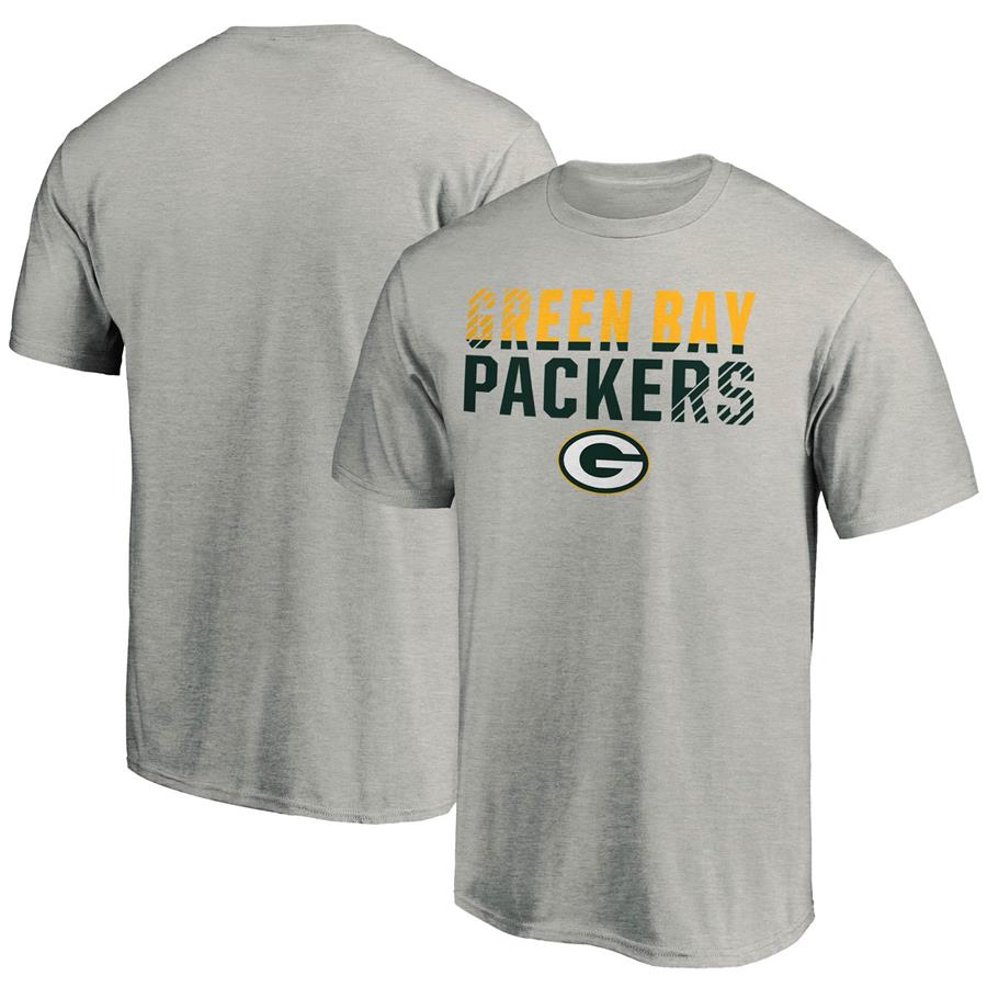 Green Bay Packers Fanatics Branded Fade Out T-Shirt - Heathered Gray