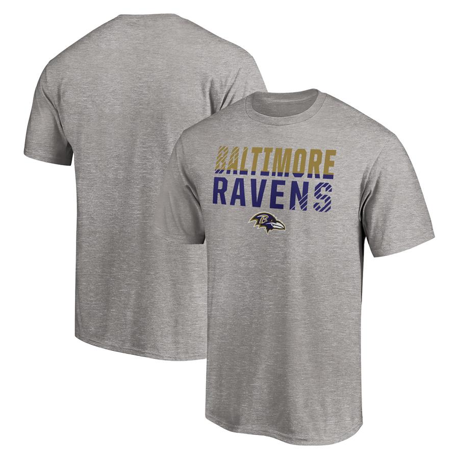 Baltimore Ravens Fanatics Branded Fade Out T-Shirt - Heathered Gray