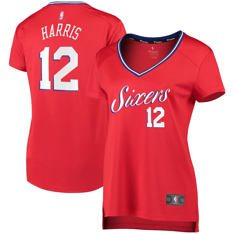 Tobias Harris Philadelphia 76ers Fanatics Branded Women's Fast Break Replica Player Jersey - Statement Edition - Red